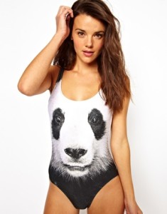 Badeanzug Inspirationen Sommer Panda Aufdruck print
