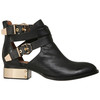 Jeffrey Campbell black leather ankle booties