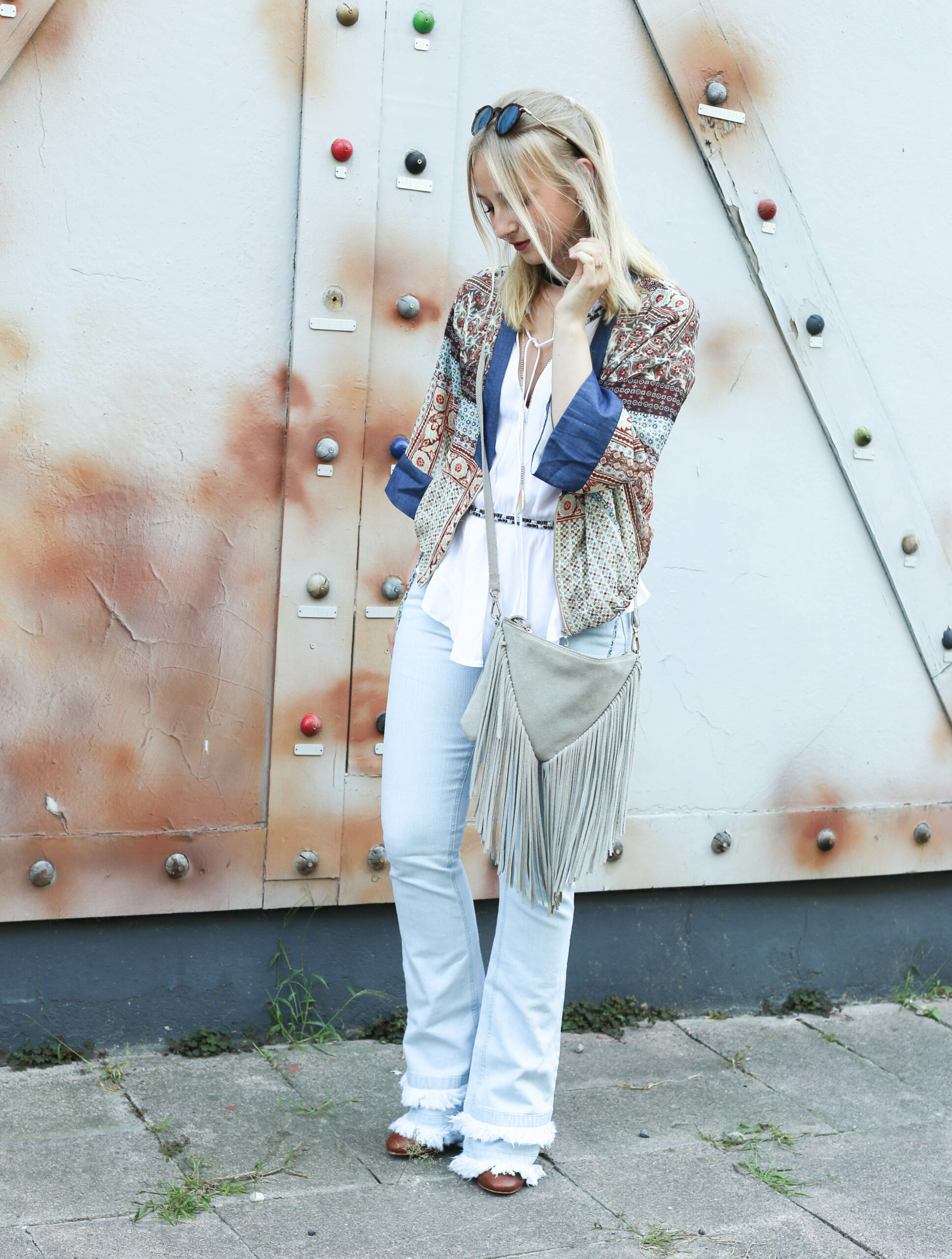 festival look flared jeans
