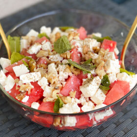 Wassermelone Feta Salat Rezept
