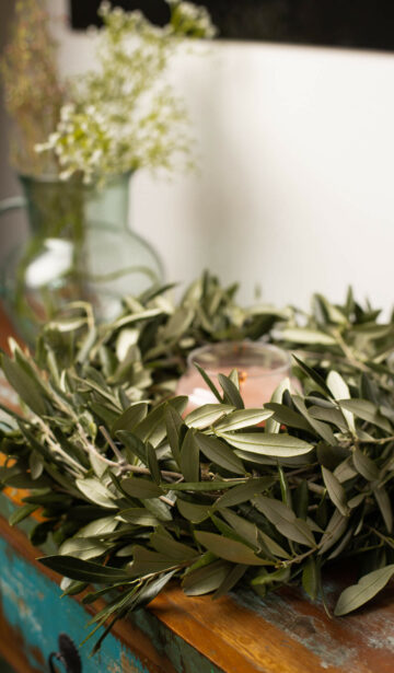 Olivenkranz binden DIY