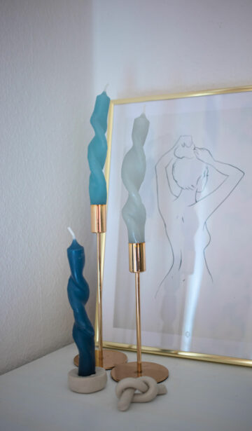 twisted candles gedrehte kerzen diy
