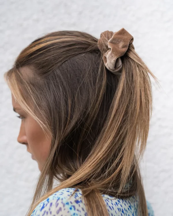Haargummi Scrunchie Beige Cappuccino Beige