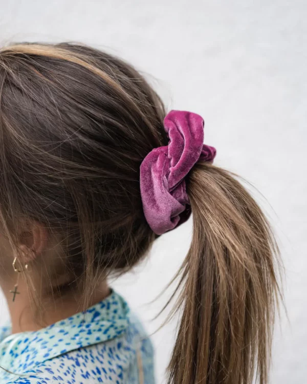 Samt-Scrunchie-Pink