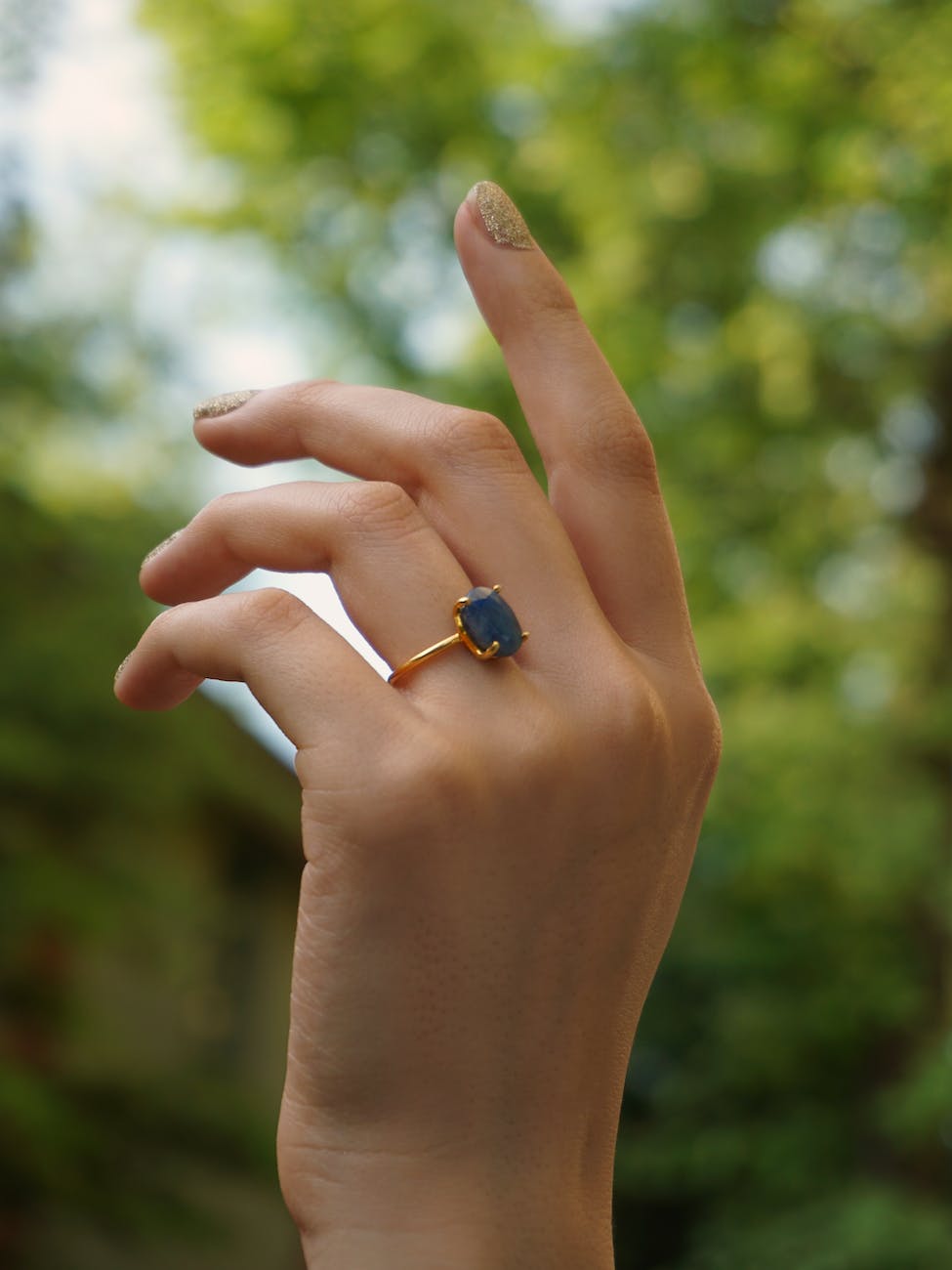 person wearing a ring
