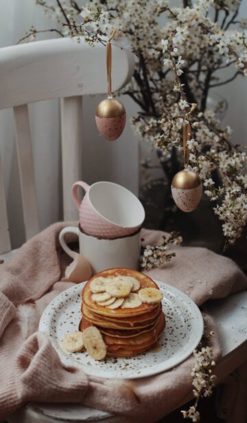 easter eggs and bunch of pancakes