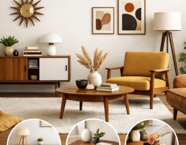 Mid-century modernes Wohnzimmer Design