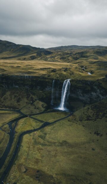 bird s eye photography of waterfalls